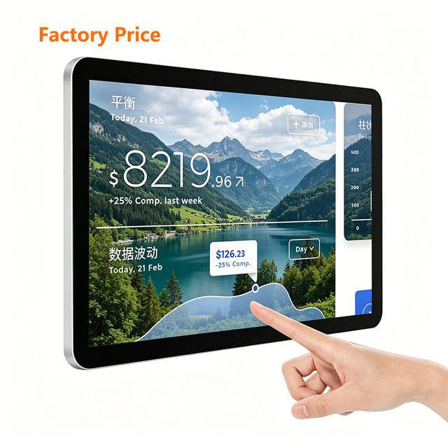 Oem Industrial Android Lcd Monitor 15.6 32 21.5 Inch Touch Screen Monitors With Stand