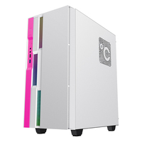 Boîtier PC Gaming en Acier Mid-Tower GameMax COC avec Support de Bande ARGB pour Cartes Vidéo RTX 3080 et Ventilateur 12cm