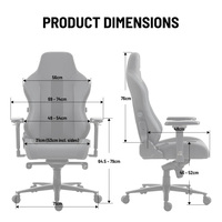Chaise de jeu personnalisée avec accoudoir réglable Mobilier de bureau ergonomique à bascule pour ordinateur de course Esports inclinable pivotant en cuir