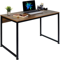 Bureau d'ordinateur de style simple avec cadre en métal, bureau d'écriture pour le bureau à domicile, table d'étude pour ordinateur portable, salle d'étude à domicile et bureau
