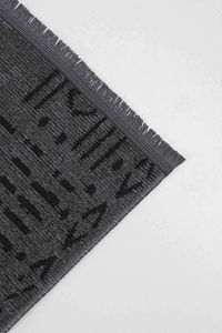 Tapis d'intérieur moderne à poils courts en chenille géométrique diamantée Mira Anthracite 7 mm Lavable Antidérapant Écologique Convient aux animaux domestiques - Product Image 3