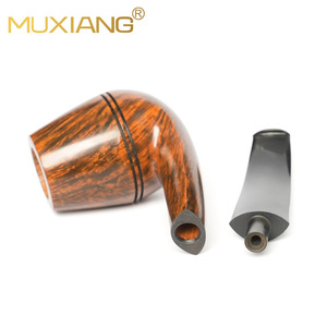 Muxiang Briarwood Pipe Free Type Gold Black Finish Tobacco Smoking Pipe For Men Vintage Style - Product Image 4