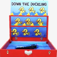 Juego de lanzamiento de anillos de pato para stand de juego, con tanque de madera plegable, tamaño y color personalizables, accesorios para actividades de carnaval infantil