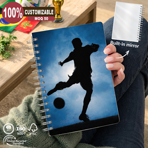 Cuaderno de la Copa Mundial 2026, A5, con Cubierta de Papel Coleccionable, Espiral, Imagen Personalizada, Espejo Integrado, Agenda para Registrar Partidos - Product Image 1