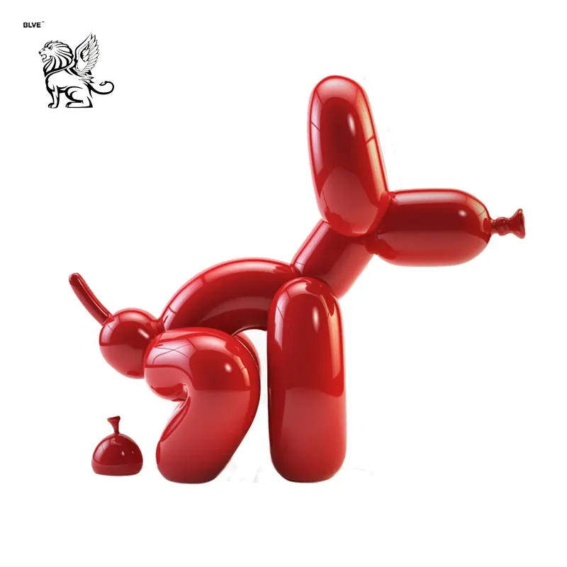 Abstrato moderno resina escultura balão cão FSA-64