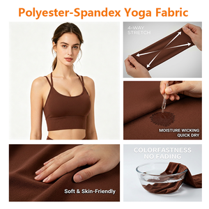 Entrega Rápida, Tela de Punto de Poliéster y Elastano Elástica en 4 Direcciones, Resistente a las Arrugas, Resistente a la Abrasión, Lavable, para Ropa de Yoga y Ciclismo - Product Image 4