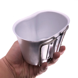 แก้วอลูมิเนียม DFM1104 ขนาด 600 มล. สำหรับตั้งแคมป์และกิจกรรมกลางแจ้ง พร้อมหูจับแบบผีเสื้อ ใช้ร่วมกับขวดน้ำพลาสติกขนาด 0.8 ลิตร และ 1 ลิตร - Product Image 2