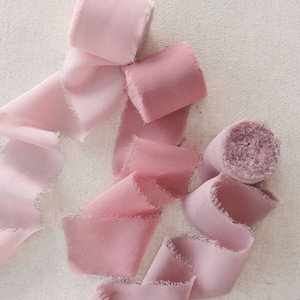 Gordon <strong>Ribbons</strong> Factory Handmade Rough Edge Chiffon Silk <strong>Ribbon</strong> Gift Packing Box Decoration Hair Bow Accessories - Product Image 2