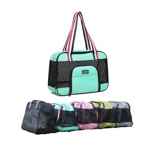 Logo personalizzato colore portatile Cat Out Bag Messenger Pet Bag traspirante Soft Pet Carrier Dog Bag