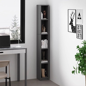 Estantería de madera de pie personalizada superestrecha <span class=keywords><strong>con</strong></span> gabinete de almacenamiento de esquina <span class=keywords><strong>con</strong></span> abertura Estantería pequeña simple para uso en el suelo - Product Image 4