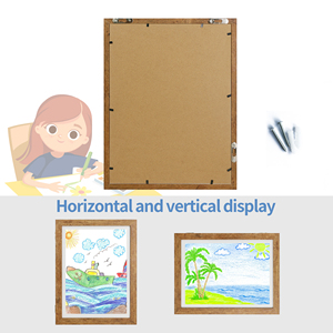 Cornice per Disegni dei Bambini Intercambiabile in <span class=keywords><strong>Legno</strong></span> Nero, Rosa, Blu con Vetro Infrangibile - Product Image 6