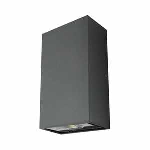 Aplicador LED rectangular gris IP54 6W - Iluminación eficiente para exteriores, resistente a la intemperie, ideal para - Product Image 1