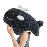 Almohada de Peluche de Orca Adorable, Súper Suave y Esponjosa, Cojín de Peluche de Animal Marino de Dibujos Animados, Almohada Decorativa