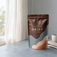 Sachet Doypack Professionnel Personnalisé Imprimé par Gravure, Anti-humidité, Haute Qualité pour Grains de Café, avec Valve Ziplock, Emballage Alimentaire