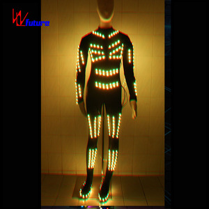 RF-Fernbedienung LED-Tanzkostüm für Akrobaten, Programmierbares Akrobaten-Show LED-Kleidungsstück LED-Anzug Schwarz 1 Stück Erwachsenen-Set - Product Image 6