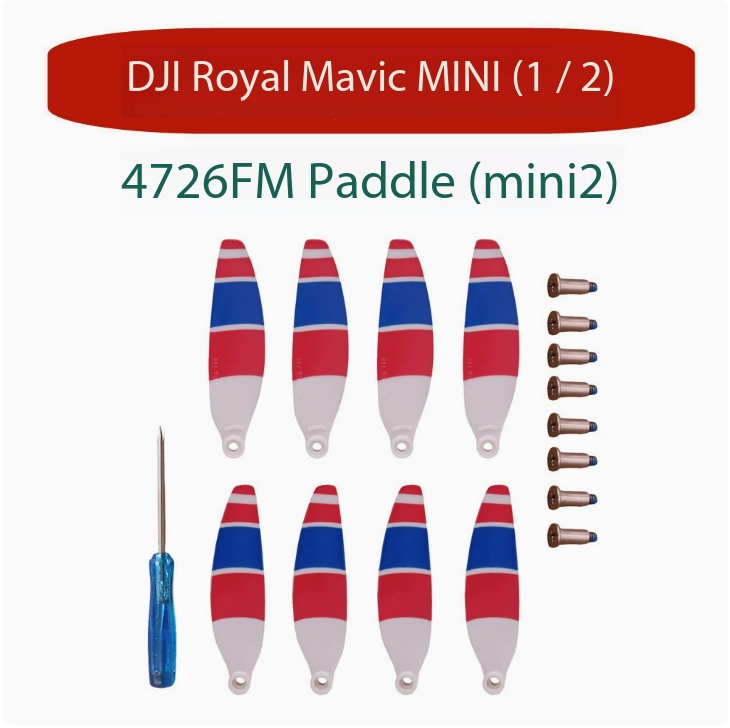 Hélices (rayas rojas y azules) para Mini 2