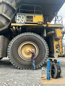 BTECH Découpeuse numérique à jet d'eau 4 axes pour pneus géants OTR de mines, machine de découpe à froid 380V 37kW haute précision sans pollution - Product Image 4