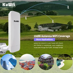 2024 Novo design KuWFi gigabit RJ45 5.8G 900M receptor transmissor de Internet sem fio ponto a ponto ponte externa para câmera IP