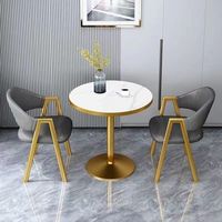 Table de conférence moderne de luxe au design simple et personnalisé, petite table ronde à manger et ensemble de chaises pour 2 personnes