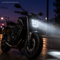 Phare LED ultra-lumineux pour moto Z05, lentille de projecteur universelle, forme en U, DRL fumé, lampe avant externe, scooter, EV, neuf