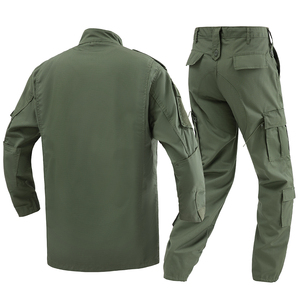 Conjunto de Uniforme Táctico de Combate y Entrenamiento Estilo ACU <span class=keywords><strong>Verde</strong></span> Oliva con Chaqueta y Pantalones de Tela Antidesgarro TC 65/35 de 230g/m² - Product Image 2