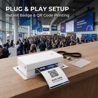 Imprimante d'étiquettes thermiques 4x6 pouces 110 mm, imprimante d'étiquettes de codes-barres de bureau haute efficacité pour les petites entreprises et les entrepôts