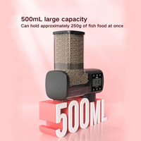 Distributeur automatique d'aliments pour aquarium 500 ml grande capacité, programmable intelligent pour poissons rouges et koïs en vacances