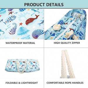 Échantillon gratuit OEM Tote Mesh Travel Beach Organizer Bag Accessoires de salle de bain Caddy de douche - Product Image 5