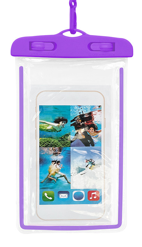 Fluorescent waterproof bag, purple.