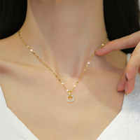 20 % de Réduction sur Parure de Bijoux Luxe Léger Micro-Sertis Personnalisés, Collier et Boucles d'Oreilles Cercles Entièrement Diamantés en Acier Inoxydable