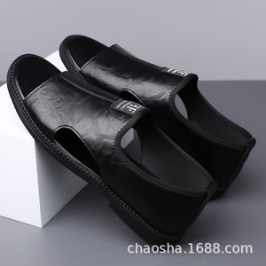 Sandalias para hombre, suela de goma negra, transpirables, planas, estilo veraniego, cómodas, antideslizantes, talla 39 48 - Product Image 4