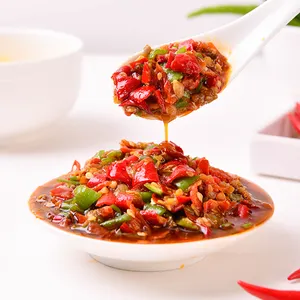 Salsa di peperoncino colorato autentico sapore di Sichuan adatto per piatti al vapore e pasta di pepe saltata in padella condimenti alimentari