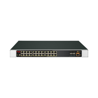 Switch PoE industriel géré L2 Plus 24 ports, 8 PoE, 4 RJ45, 8 SFP, 4 SFP+, boîtier en aluminium IP40, capacité 598 Gbps