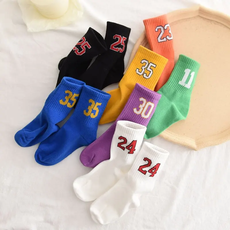 Quentin crew sport kids slip socks custom logo pattern kids graphic socks boy girls custom children's cotton socks breathable