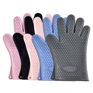 Guantes para Barbacoa Antideslizantes Resistentes al Calor, Guantes de Silicona para Cocinar y Asar - Product Image 1