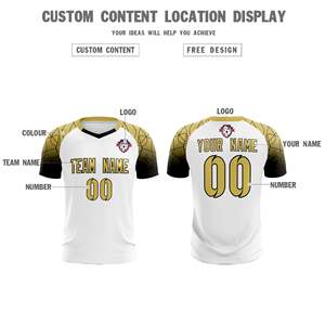 ชุดฝึกซ้อมฟุตบอลสีขาวแบบคลาสสิกสำหรับผู้ใหญ่/เด็ก - Product Image 3