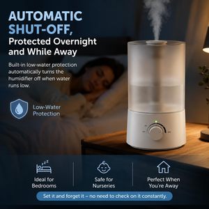 Humidificateur ultrasonique électrique à remplissage par le haut, grande capacité, brume fraîche, avec aromathérapie et support français, idéal pour la chambre - Product Image 3