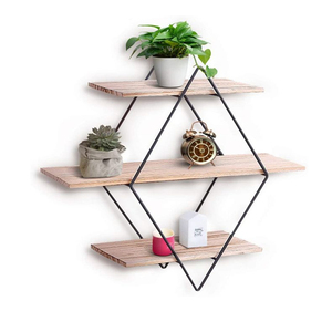 Gỗ Mộc Mạc Nổi Kệ Tường Gỗ Rắn Trang Trí Bằng Gỗ Kệ Cho Đồ Nội Thất Nhà Phòng Khách Giải Pháp Lưu Trữ - Product Image 1