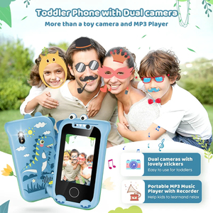 เครื่องเล่น MP3 สมาร์ทโฟนหน้าจอสัมผัสสำหรับเด็กอายุ 3-12 ปี ของเล่นเสริมพัฒนาการพร้อมกล้องถ่ายรูป ดนตรี และการเรียนรู้ ของขวัญคริสต์มาสและวันเกิด OEM - Product Image 3