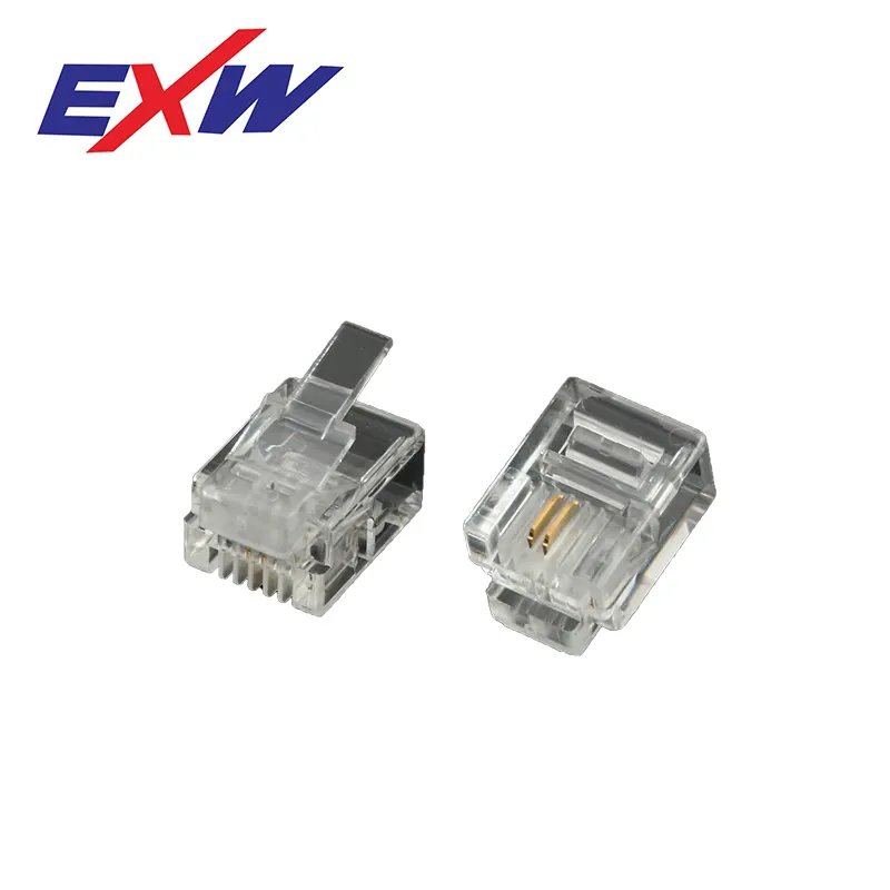 EXW High Quality RJ11 RJ12 Connector Plug 6P6C