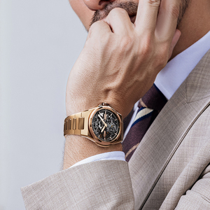Montre mécanique automatique squelette tourbillon de luxe pour homme BONEST GATTI, boîtier en acier inoxydable, étanche, design lumineux, 80H - Product Image 2