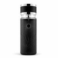 Flacon de parfum en verre vide en gros, 250 ml, cylindre rose nacré avec bouchon doré, luxe, rechargeable, logo personnalisé