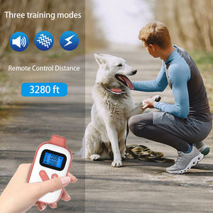 थोक रिमोट कंट्रोल इलेक्ट्रिक कुत्ता प्रशिक्षण कॉलर वाटरप्रूफ चार्जिंग सदमे छाल नियंत्रण उपकरण पालतू प्रशिक्षण आपूर्ति के लिए - Product Image 6