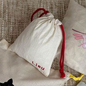 Low MOQ Recyclable 100%Cotton Packaging Dust <b>Pouch</b> Customized Canvas <b>Drawstring</b> <b>Pouch</b> Bag - Product Image 3