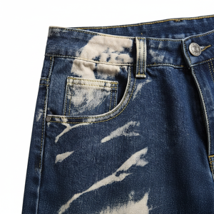 Pantalones vaqueros OEM de diseño personalizado para hombre, estilo callejero con calidad superior cómoda, cintura media, pierna recta, último diseño - Product Image 1