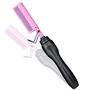 Peigne chauffant électrique Smq, 5 réglages de température, double usage pour cheveux secs et humides, lisseur et fer à friser, multifonctionnel pour la maison - Product Image 2