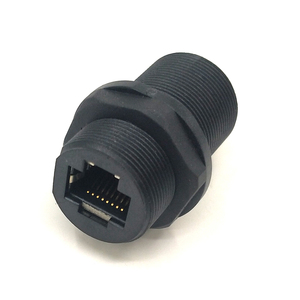 IP68 Ethernet <span class=keywords><strong>LAN</strong></span> RJ-<span class=keywords><strong>45</strong></span> D'extension Réseau Adaptateur Coupleur rj45 à montage sur panneau connecteur étanche pour Extérieur - Product Image 1