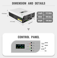 Onduleur solaire 2KVA 1600 w 1500 W 24V 1600 watt onde sinusoïdale pure hors réseau 1500 w onduleur solaire avec PWM