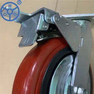 Wbd Factory Direct Korean Style 4 5 6 8 Zoll Rot rueda de PVC PU Rad rolle Hochleistungs-Drehs perr rolle mit Abdeckung