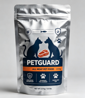 Sachet Doypack Personnalisable en Aluminium Imperméable Anti-fuite avec Fermeture Éclair pour Aliments pour Animaux de Compagnie